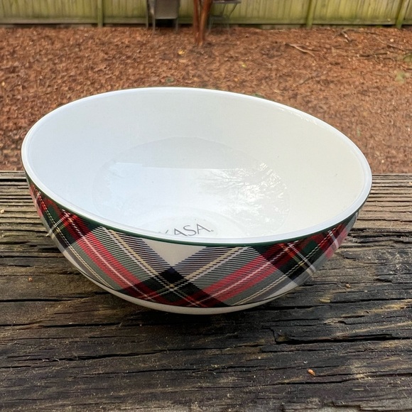 Mikasa Tartan White Bone China Fruit Desert Dish NWT - Picture 2 of 8